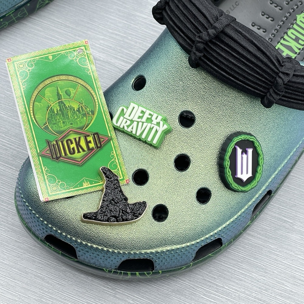 Crocs Wicked Elphaba Men's 5 Women's 7 Classic Clogs Limited Edition For Good - Picture 3 of 14